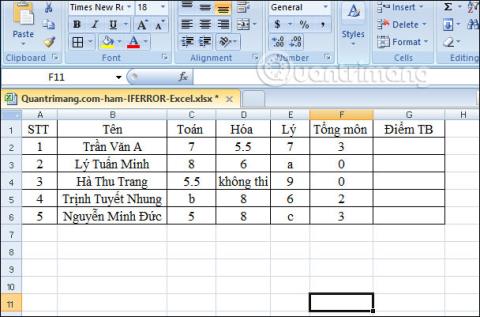 Fonction SIERREUR dans Excel, formule et utilisation