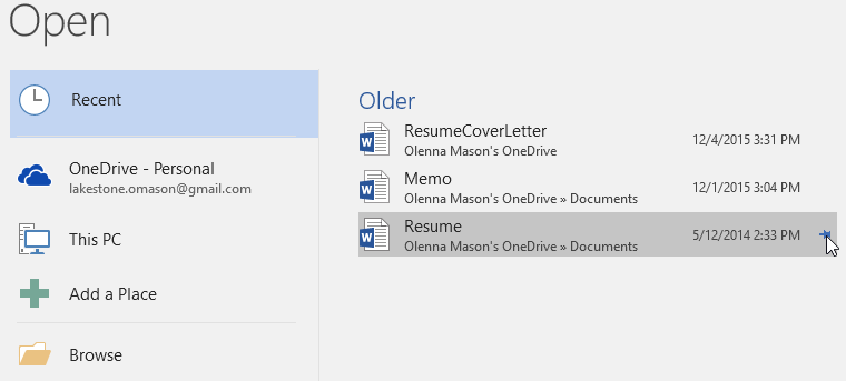 Word 2016 完全ガイド (パート 2): OneDrive について知り、ドキュメントを作成、保存、共有する