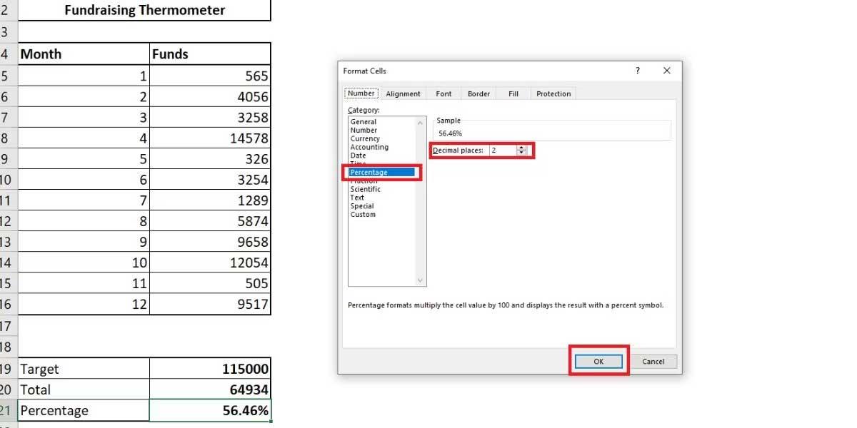 Cómo hacer una plantilla de termómetro en Excel