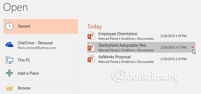 PowerPoint 2016: สร้างและเปิดงานนำเสนอ