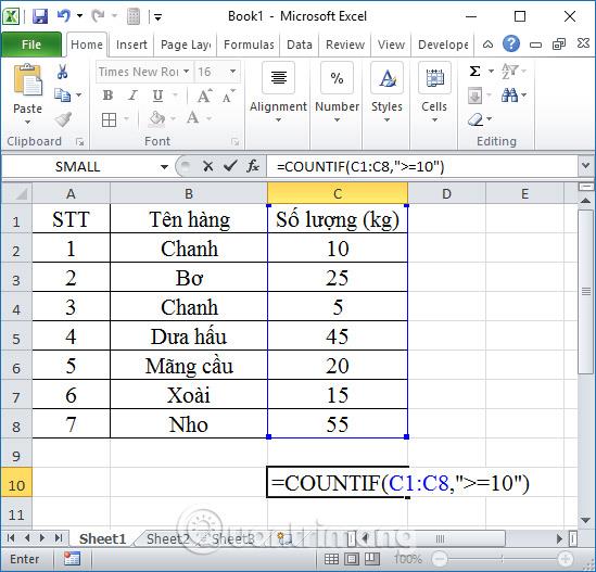 ฟังก์ชัน COUNTIF และการนับแบบมีเงื่อนไขใน Excel