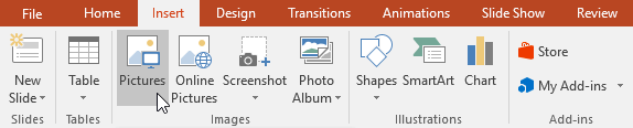 PowerPoint 2019 (ตอนที่ 14): แทรกรูปภาพ