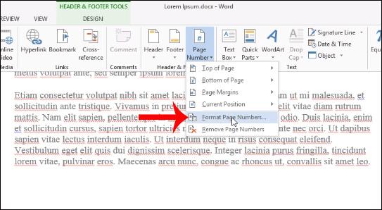 Numéroter les pages dans Word 2013, insérer automatiquement les numéros de page