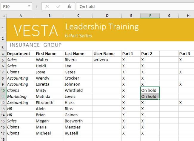 Excel 2016 - Les 5: Basisconcepten van cellen en bereiken