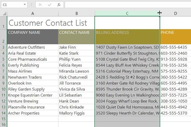 Excel 2016 - Les 6: Verander de grootte van kolommen, rijen en cellen in Excel