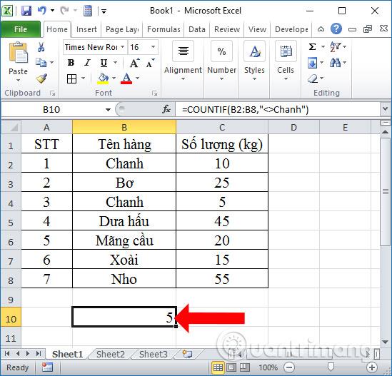 Excel의 COUNTIF 함수 및 조건부 계산