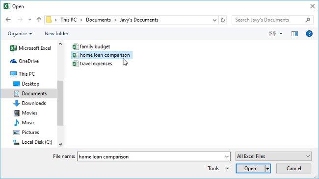 Excel 2016 - Les 3: Nieuwe spreadsheets maken en bestaande spreadsheets openen