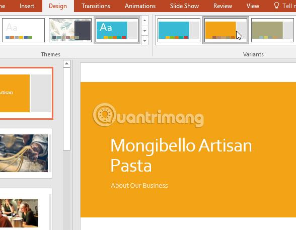 PowerPoint 2016: PowerPoint でテーマを適用する
