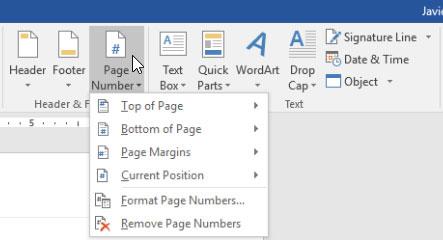 Guide complet de Word 2016 (Partie 15) : Numérotation des pages