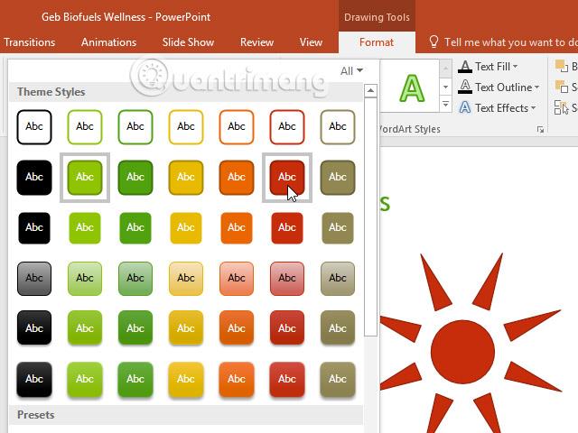 PowerPoint 2016: العمل مع الأشكال (الأشكال)