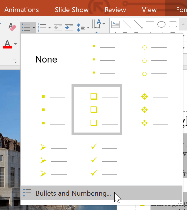 PowerPoint 2019 (Bahagian 12): Senarai