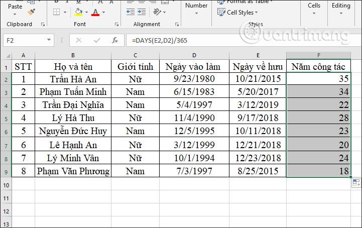 وظيفة DAYS في Excel: كيفية حساب مسافة التاريخ في Excel