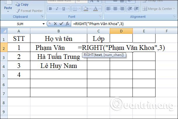 Funzione DESTRA, come utilizzare la funzione per tagliare la stringa di caratteri a destra in Excel