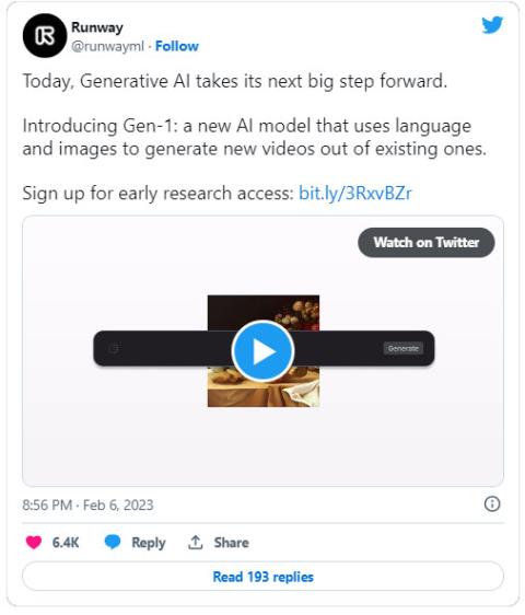 Runway lanza Gen-1, una herramienta de conversión de texto a video con la ayuda de IA