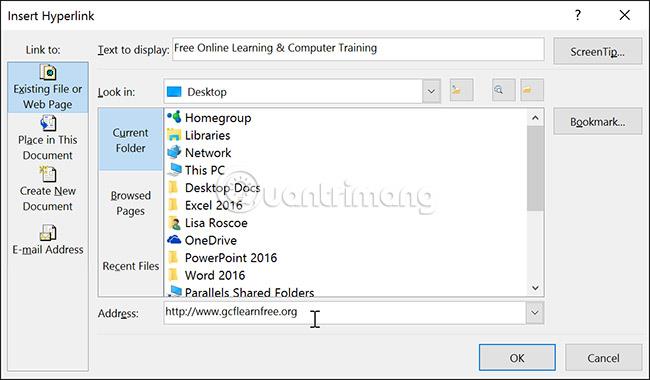 PowerPoint 2016: ไฮเปอร์ลิงก์ใน PowerPoint