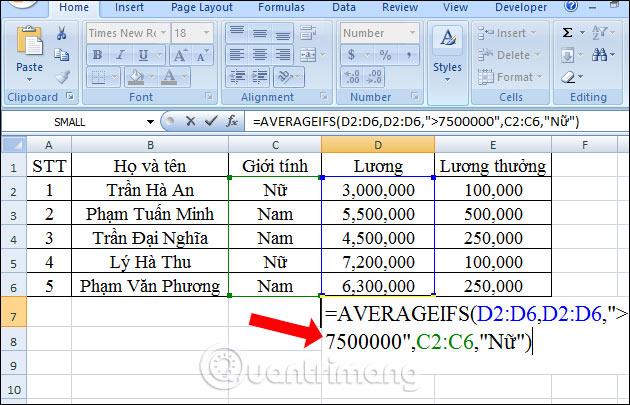 AVERAGEIFS-functie in Excel: het gemiddelde berekenen op basis van veel omstandigheden
