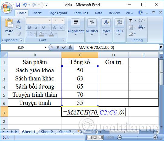 Fonction Match dans Excel : Comment utiliser la fonction Match avec des exemples