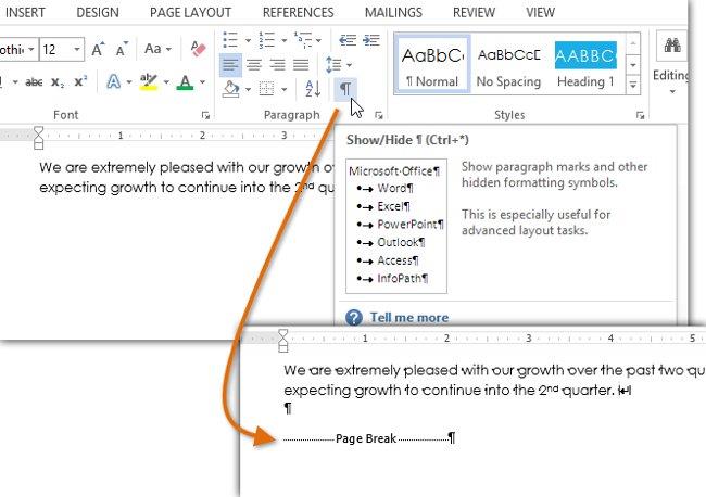 คำแนะนำฉบับสมบูรณ์สำหรับ Word 2013 (ตอนที่ 12): วิธีแบ่งหน้าและย่อหน้า