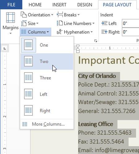 Vollständige Anleitung zu Word 2013 (Teil 13): Textspalten teilen