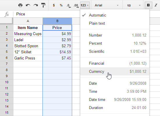 Google Sheets (Partie 11) : En savoir plus sur les formats de nombres