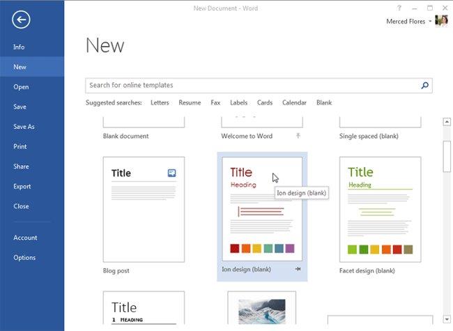 Guía completa de Word 2013 (Parte 2): Cómo crear documentos nuevos y abrir documentos existentes