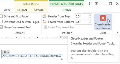 Guide complet de Word 2013 (Partie 14) : Titres de page, pieds de page et numérotation des pages