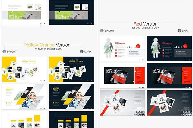 Verzameling kleurrijke PowerPoint-sjablonen om presentaties professioneler te maken