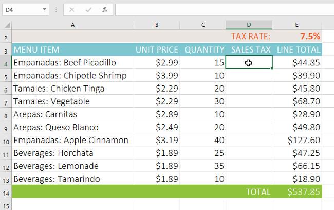 Excel 2016 - レッスン 15: 相対セル参照と絶対セル参照