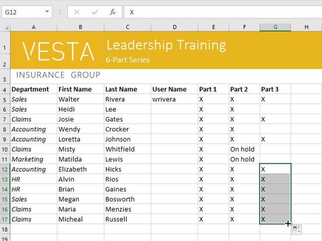 Excel 2016 - Leçon 5 : Concepts de base des cellules et des plages