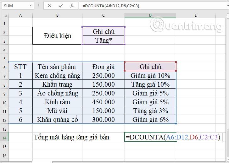 DCOUNTA-Funktion: Verwendung der Funktion zum Zählen nicht leerer Zellen in Excel