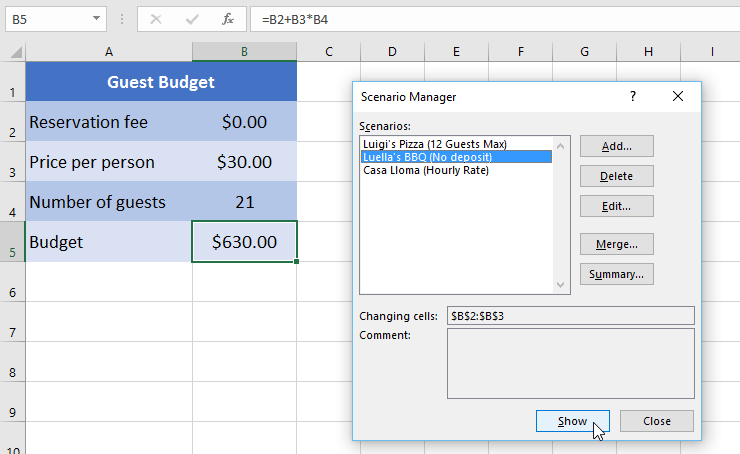 Excel 2019 (partie 28) : analyse de simulation (analyse si-alors)