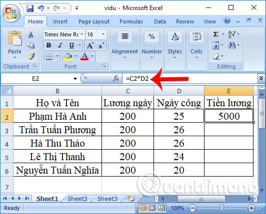 Cum se utilizează funcția de înmulțire (funcția PRODUCT) în Excel