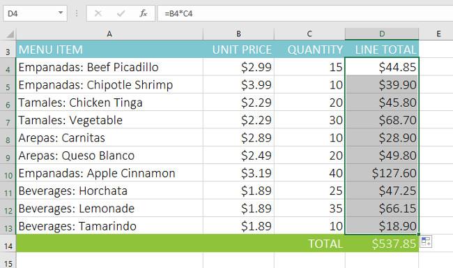 Excel 2016 - レッスン 15: 相対セル参照と絶対セル参照