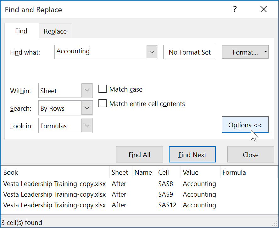 Excel 2019 (Partea 9): funcția Găsește și înlocuiește