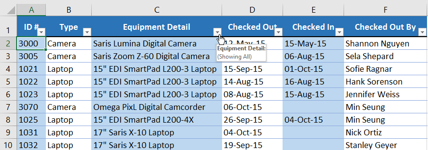 Excel 2019 (parte 19): filtrare i dati