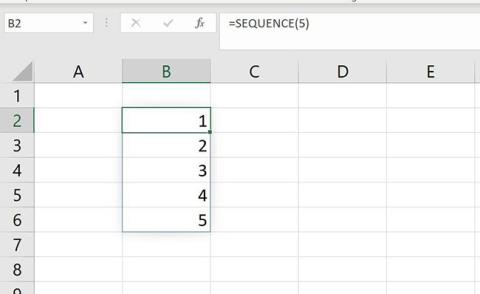 Cum să utilizați funcția SEQUENCE() în Microsoft Excel 365