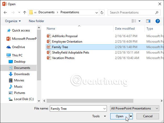 PowerPoint 2016: Buat dan buka pembentangan