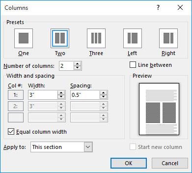 Kompletny przewodnik po programie Word 2016 (część 13): Podziel kolumny tekstowe