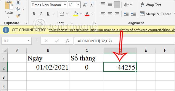 ฟังก์ชัน Excel EOMONTH วิธีใช้ฟังก์ชัน EOMONTH