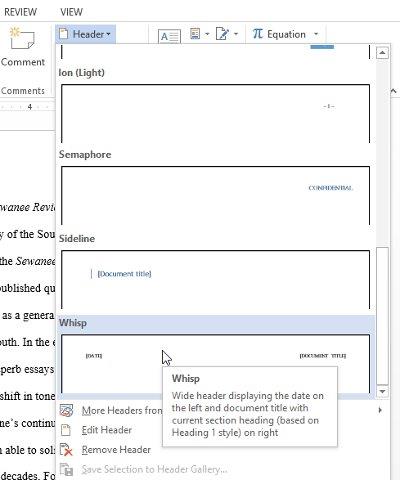 Vollständiger Leitfaden zu Word 2013 (Teil 14): Seitentitel, Fußzeilen und Seitennummerierung