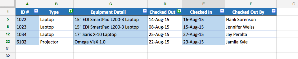 Google Spreadsheets (deel 9): gegevens sorteren en filteren