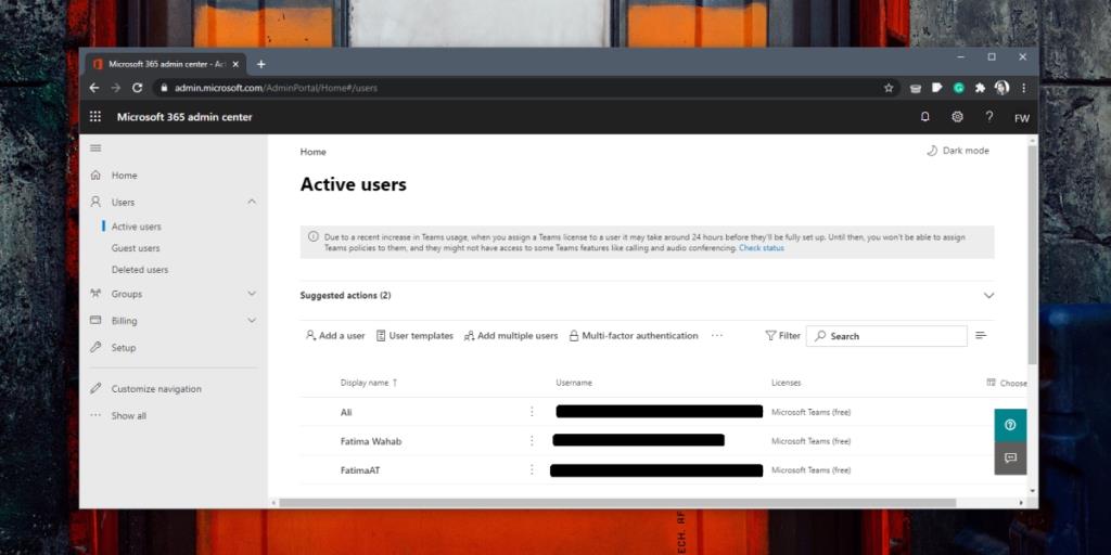 Aanmelden bij Microsoft 365 Admin Center