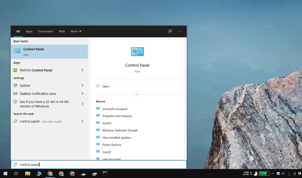 Cara membuka Control Panel di Windows 10