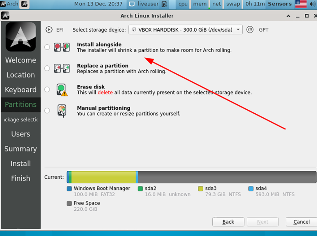 Cara dual-boot Arch Linux dan Windows 11