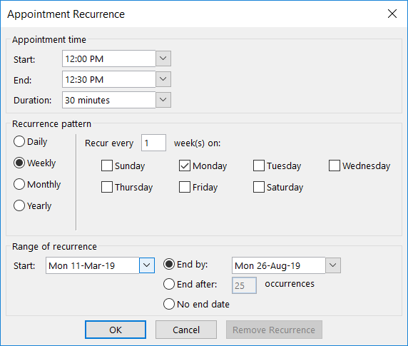 Bagaimana untuk menjadualkan dan menghantar permintaan mesyuarat, acara dan janji temu berulang Outlook 2019 / 365?