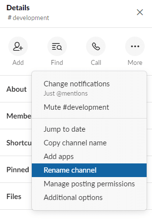 Slack에서 작업 공간 및 채널 이름을 수정하는 방법은 무엇입니까?