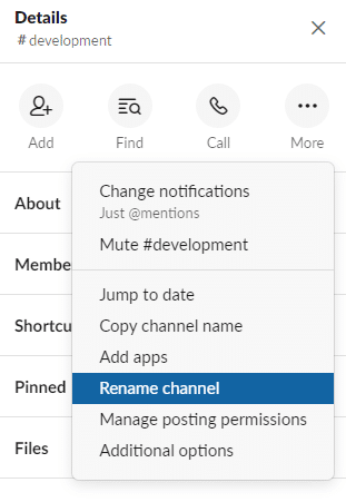 Bagaimana cara mengubah nama Workspace dan saluran di Slack?