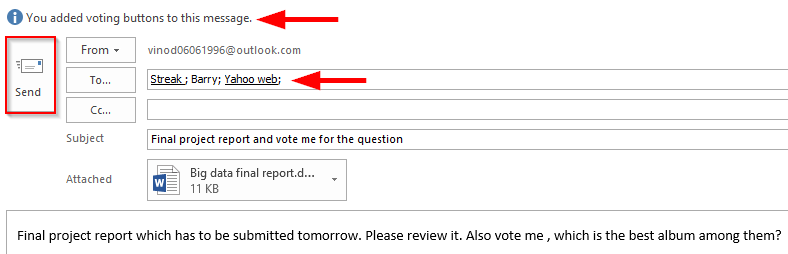Erstellen Sie benutzerdefinierte Abstimmungsschaltflächen für Ihre Outlook 2016- und 2019-Nachrichten