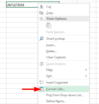 Excel 2016でセル、日付、列、行を自動的に書式設定しますか？