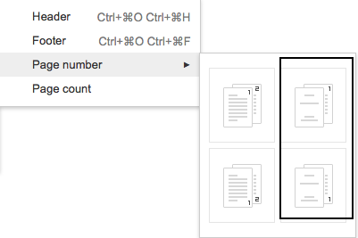 Tampilkan teks header dan footer hanya di halaman pertama di Word 365/2016/2019 dan Google Documents?